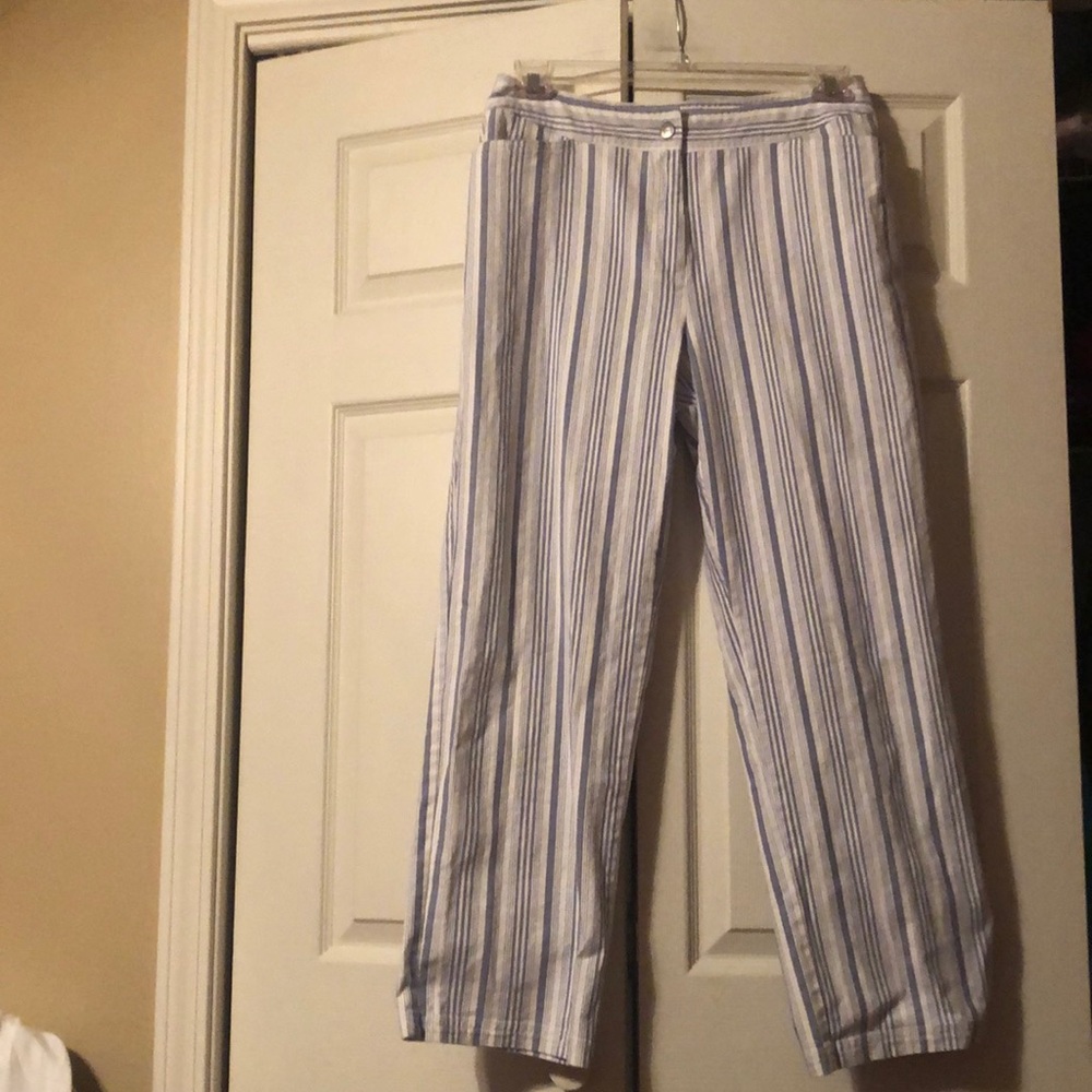 Duck Head size 14 Women’s Blue and White Stripes Pants